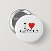 I Heart Caffeine Ronde Button 5,7 Cm (Voorkant /achterkant)