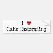 I Heart Cake Decorating Bumpersticker (Voorkant)