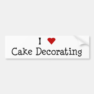 I Heart Cake Decorating Bumpersticker