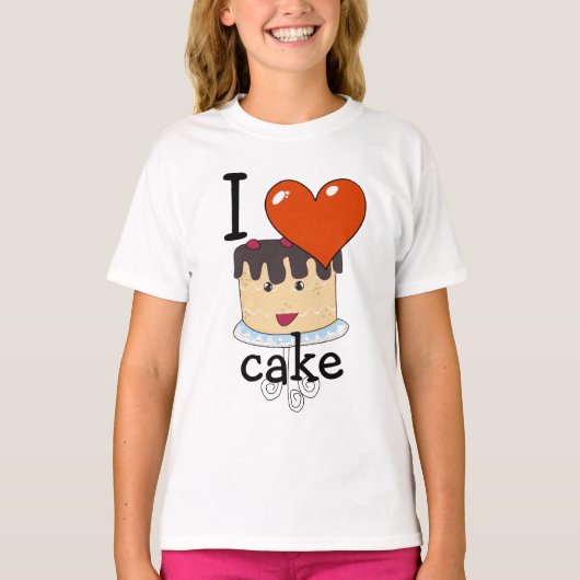 I Heart Cake I Love Cake T-shirt (Voorkant)