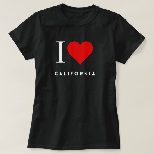 I Heart California Black Vrouwen T-shirt (Design voorkant)