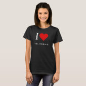 I Heart California Black Vrouwen T-shirt (Voorkant volledig)