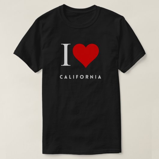 I Heart California blk Mannen T-shirt (Design voorkant)