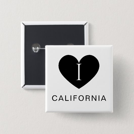 I Heart California Classic Button for All Outfits (Voorkant /achterkant)