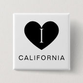 I Heart California Classic Button for All Outfits (Voorkant)