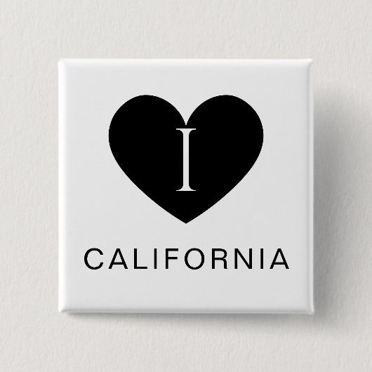 I Heart California Classic Button for All Outfits (Voorkant)