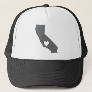I Heart California Grunge look Outline State Love Trucker Pet
