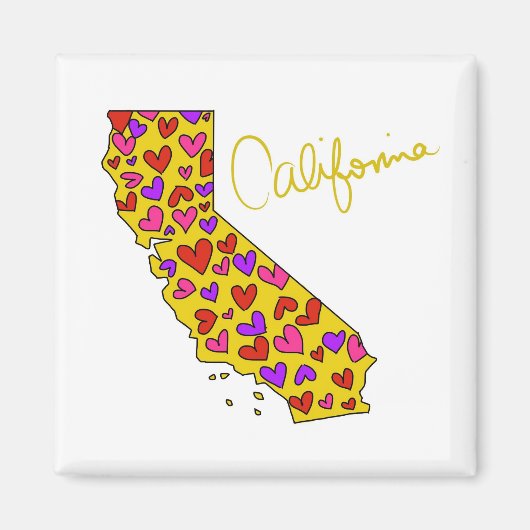 I Heart California State Magnet (Voorkant)
