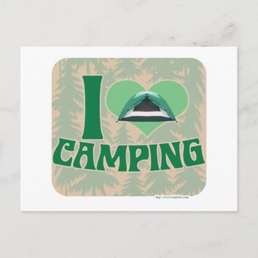 I Heart Camping Briefkaart (Voorkant)