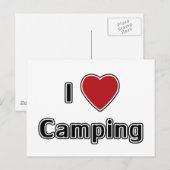 I Heart Camping Briefkaart (Voorkant / Achterkant)