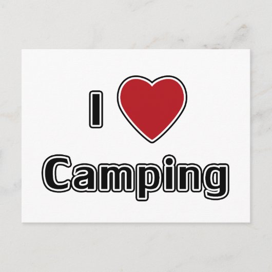 I Heart Camping Briefkaart (Voorkant)
