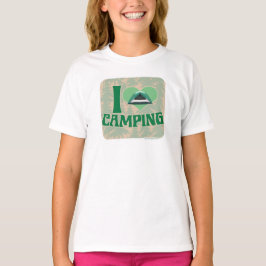 I Heart Camping Fun Travel Slogan T-shirt