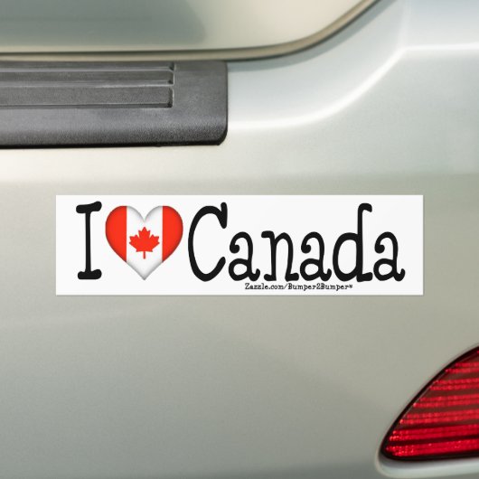 I HEART CANADA BUMPERSTICKER (Op auto)