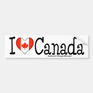 I HEART CANADA BUMPERSTICKER