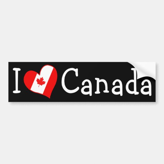 I Heart Canada Bumpersticker (Voorkant)