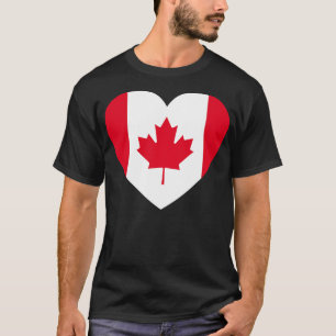 I Heart Canada Canadese vlag hart vorm Ik hou van  T-shirt