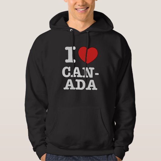 I Heart Canada Canadians Love Hoodie (Voorkant)