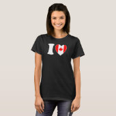 I Heart Canada  Fun Canadian Flag Canada Day T-shirt (Voorkant volledig)