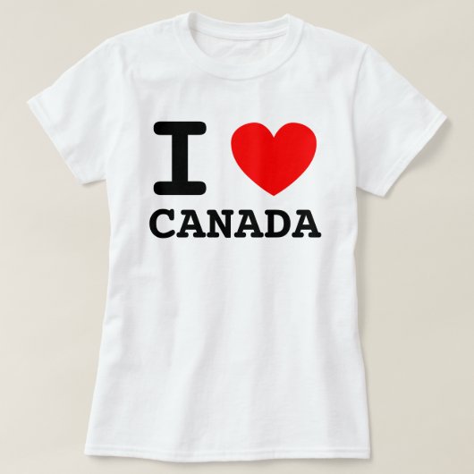 I Heart Canada Shirt (Design voorkant)
