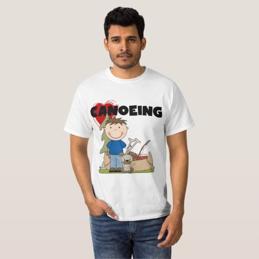 I Heart Canoeing Boy Tshirts and Gifts (Voorkant volledig)
