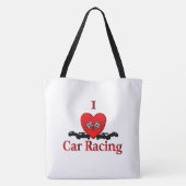 I Heart Car Racing Canvas tas (Achterkant)