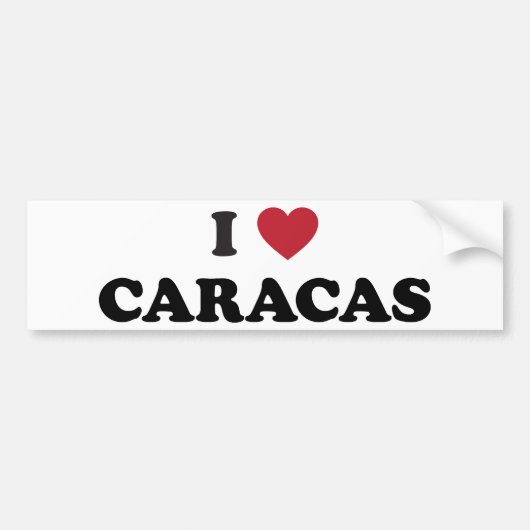 I Heart Caracas Venezuela Bumpersticker (Voorkant)