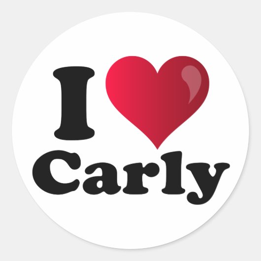 I Heart Carly Fiorina Ronde Sticker (Voorkant)