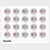 I Heart Cars Tshirts en geschenken Ronde Sticker (Vel)