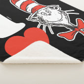 I Heart Cat in de Hoed Sherpa Deken (3/4)