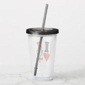 I Heart Cat in het Pet Acryl Drinkbeker (Achterkant)