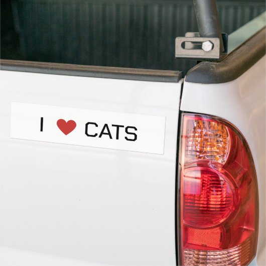 I Heart Cats Bericht Auto Magneet Bumpersticker (Op Truck)