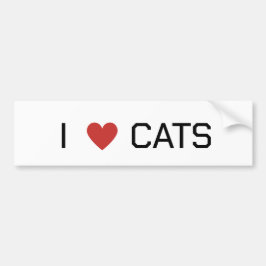 I Heart Cats Bericht Auto Magneet Bumpersticker