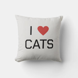 I Heart Cats Bericht Kussen