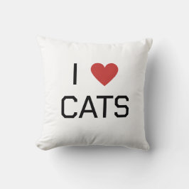 I Heart Cats Bericht Kussen