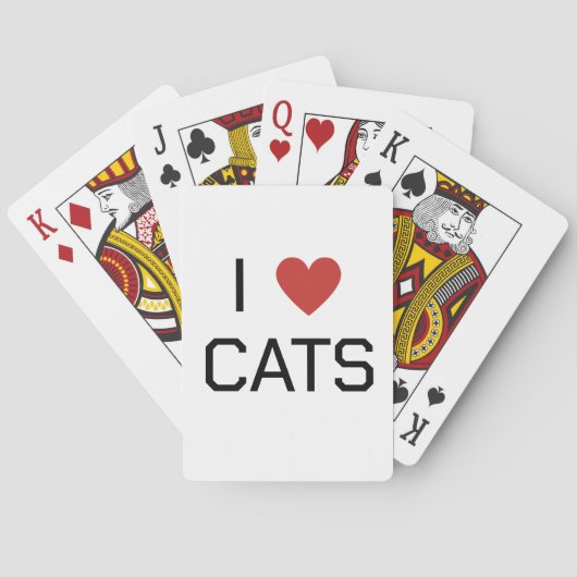 I Heart Cats Bericht Pokerkaarten (Achterkant)