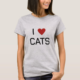 I Heart Cats Bericht T-shirt