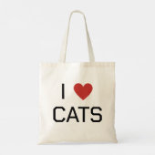 I Heart Cats Bericht Tote Bag (Achterkant)