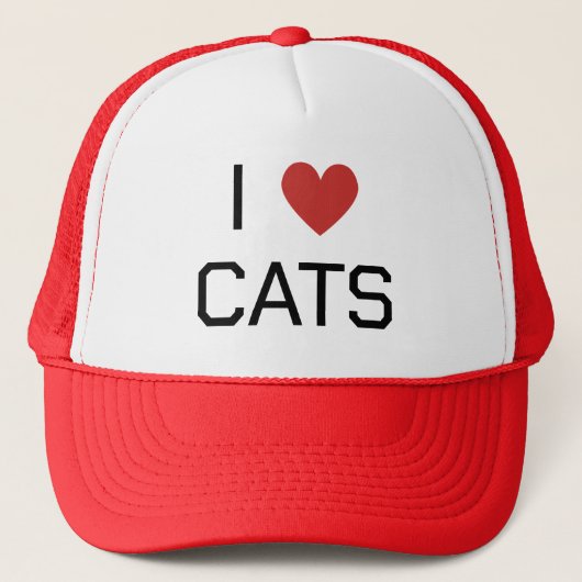 I Heart Cats Bericht Trucker Pet (Voorkant)