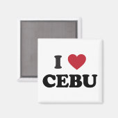 I Heart Cebu Filipijnen Magneet (Voorkant / Achterkant)
