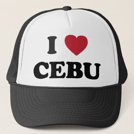 I Heart Cebu Filippijnen Trucker Pet (Voorkant)