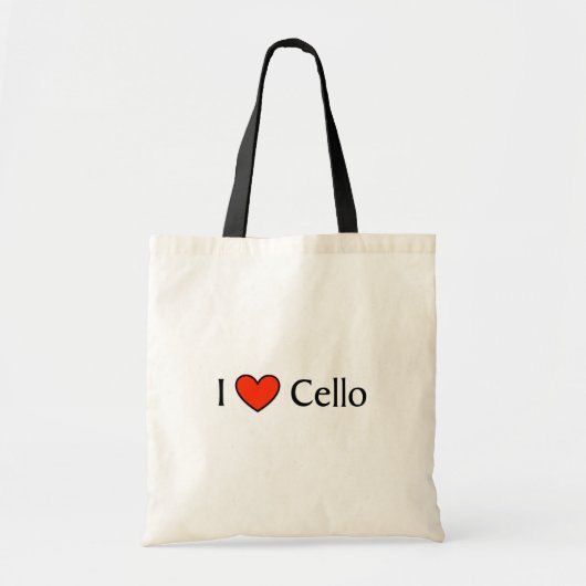 I Heart Cello Tote Bag (Voorkant)