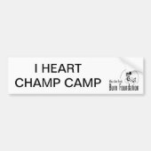 I HEART CHAMP CAMP Bumpersticker (Voorkant)