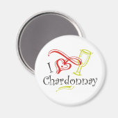 I Heart Chardonnay Magneet (Voorkant / Achterkant)