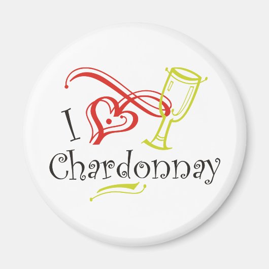I Heart Chardonnay Magneet (Voorkant)