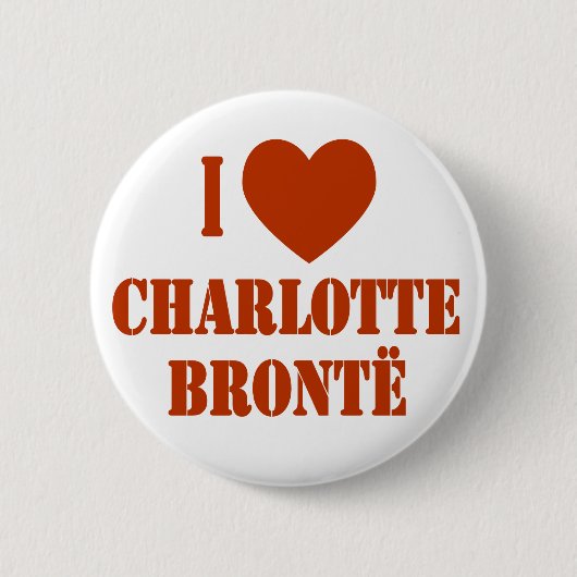 I Heart Charlotte Bronte Ronde Button 5,7 Cm (Voorkant)