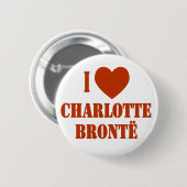 I Heart Charlotte Bronte Ronde Button 5,7 Cm (Voorkant /achterkant)