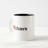 I Heart Chavs Tweekleurige Koffiemok (Voorkant links)