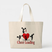 I Heart Cheer Leading Grote Tote Bag (Achterkant)