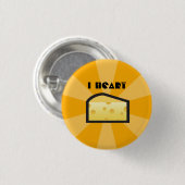 I Heart Cheese Ronde Button 3,2 Cm (Voorkant /achterkant)