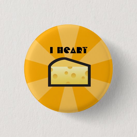 I Heart Cheese Ronde Button 3,2 Cm (Voorkant)